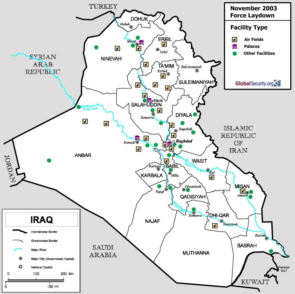 نقشه از فرودگاه عراق