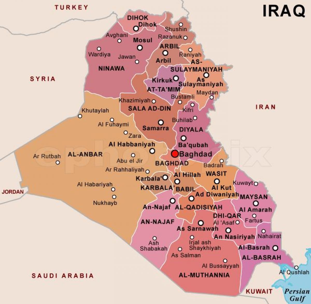 نقشه عراق متحده