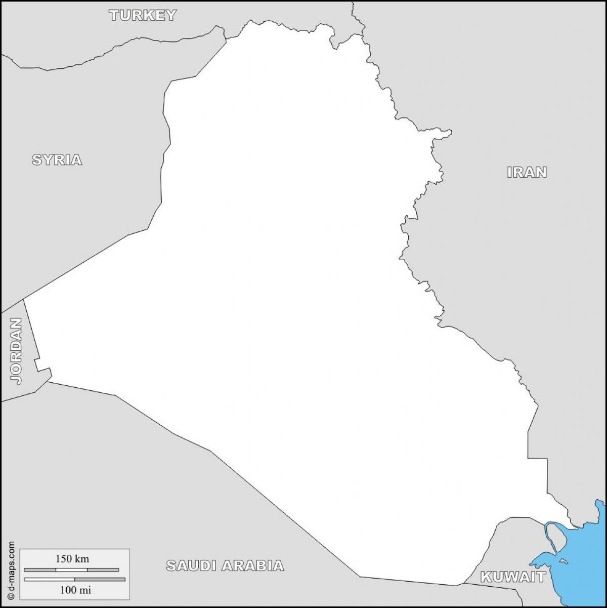 نقشه عراق خالی
