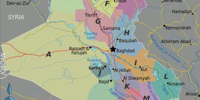نقشه از مناطق عراق