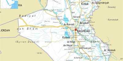 نقشه عراق رودخانه